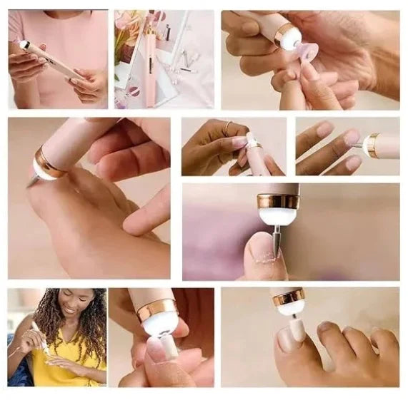 5 in 1 Portable Rechargeable Wireless Electric Nail Sander Manicure Cuticle Remover Pedicure-Neverdie Store