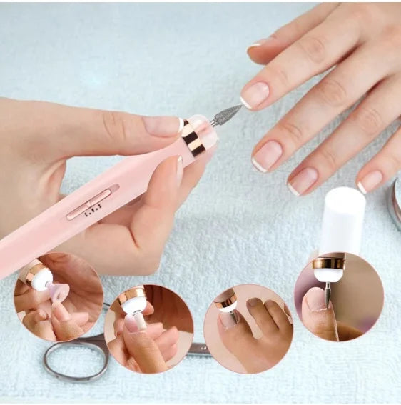 5 in 1 Portable Rechargeable Wireless Electric Nail Sander Manicure Cuticle Remover Pedicure-Neverdie Store