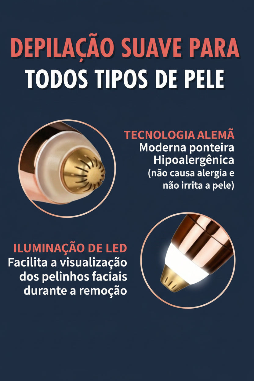 Depiladora eléctrica de cejas recargable mediante cable USB