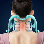 Masajeador cervical manual azul para cuello y hombros uso