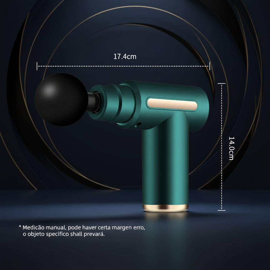 Dimensiones y tamaño del masajeador eléctrico muscular portátil