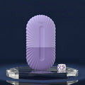 Herramienta de crioterapia Xorevial en color morado, molde de hielo de silicona con diseño ergonómico estriado para reducir la hinchazón facial.