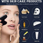 Rutina de belleza Xorevial: aplicación de rodillo de obsidiana sobre el rostro para potenciar la absorción de cremas, aceites esenciales, mascarillas y sueros.