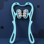 Detalle de rodillos giratorios 360 grados para masaje de tejido profundo